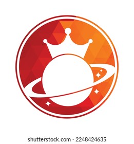 King Planet Vector Logo Design.