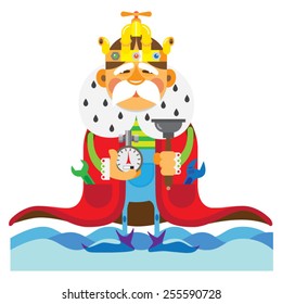King plumber. Cartoon character