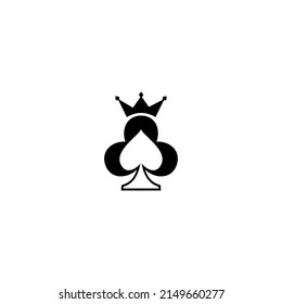 King of poker logo design vector illustration