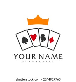 King Poker logo vector template, Creative Poker logo design concepts