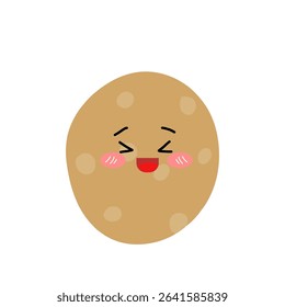 King Potatoes expressions of cartoon illustrations. cute and adorable emoticons of fruits and vegetables style. happy, laugh