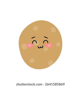 King Potatoes expressions of cartoon illustrations. cute and adorable emoticons of fruits and vegetables style. happy, laugh
