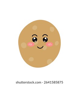 King Potatoes expressions of cartoon illustrations. cute and adorable emoticons of fruits and vegetables style. happy, laugh