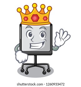 King presentation board Isolated on a mascot
