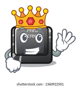 King print screen button on cartoon keyboard
