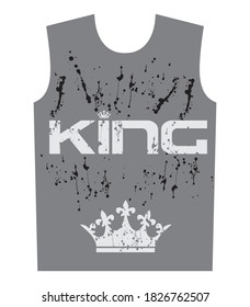 impresión king para vectores gráficos de camisetas