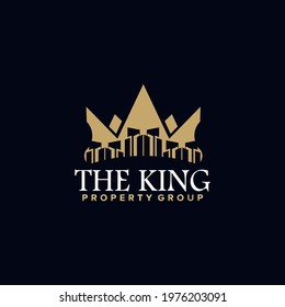 King property logo design vector template