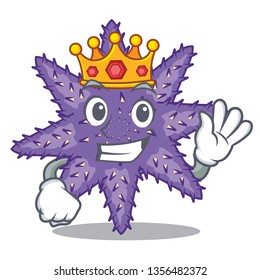 King purple starfish the cartoon above sand