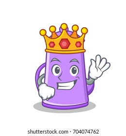King purple teapot character cartoon