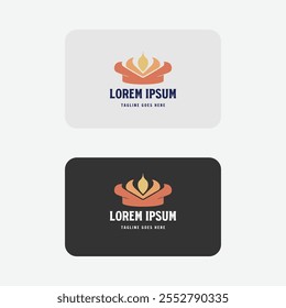 King Queen Crown Fire Symbol Icon Illustration Vector 
