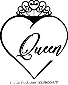 king queen crown   heart