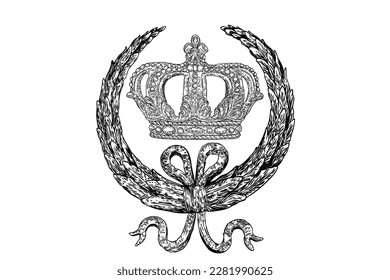 King or Queen crown.  Monarch coronations with Coronet Jewel represent United Kingdom constitutional responsible government and sovereignty or authority of the monarch. State Crown made of gold.