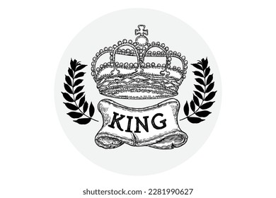 King or Queen crown.  Monarch coronations with Coronet Jewel represent United Kingdom constitutional responsible government and sovereignty or authority of the monarch. State Crown made of gold.