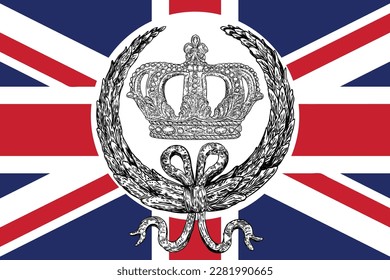 Corona de Rey o Reina.  Las coronaciones monarcas con Coronet Jewel representan el gobierno constitucional responsable del Reino Unido y la soberanía o autoridad del monarca. Corona Estatal hecha de oro.