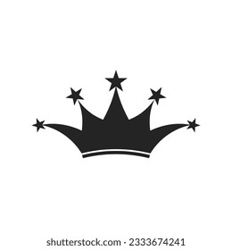 Icono de ilustración de la corona aislado en el Vector y fondo blanco.elementos vectores de corona de rey y reina