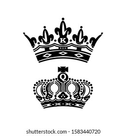 King and queen crown vintage jewelry