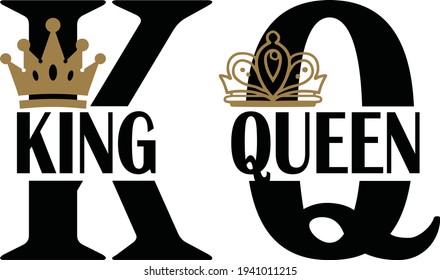 King And Queen Logo Design Symbol Sign