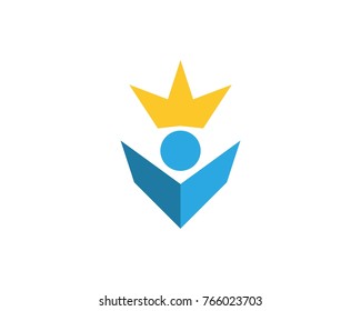 King or queen logo design template