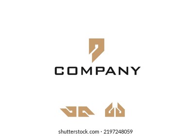 king queen logo design that looks like letters q and p. education a new way and open door logo concept