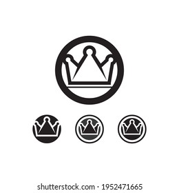 king and queen logo, princess, Crown Logo Template vector icon illustration design