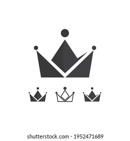 king and queen logo, princess, Crown Logo Template vector icon illustration design