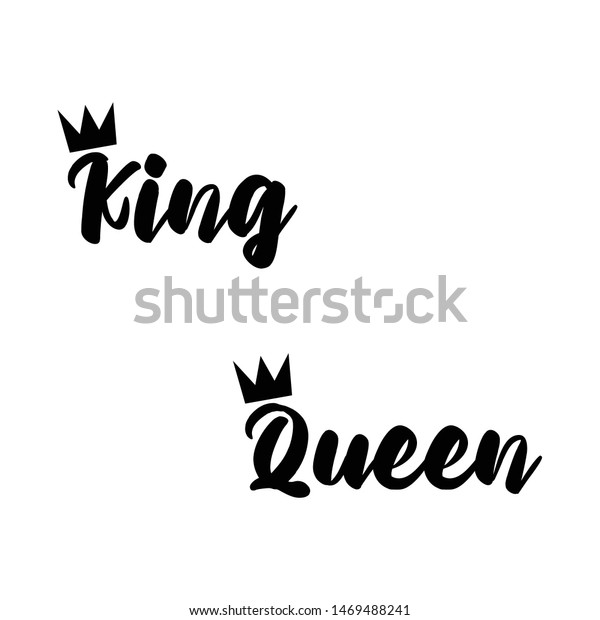 King Queen T Shirt Design Vector Stock Vector Royalty Free