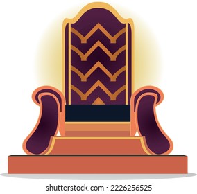 king and queen throne with sun behind