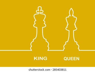 King And Queen. Vector Illustration, 