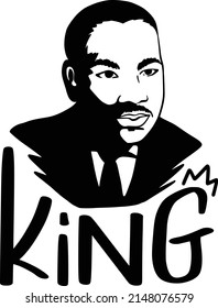 Citas de King. Citas De Letras De MLK Para Cartel Imprimible, Bolsa De Tote, Alfombras, Diseño De Camisetas.
