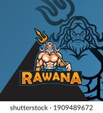 king of Rawana standing with arm 