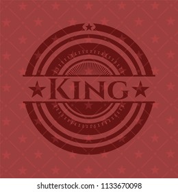 King realistic red emblem
