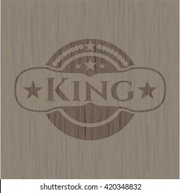 King realistic wood emblem