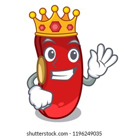 King red beans pile isolated on mascot