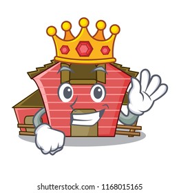 King red storage barn isolated on mascot