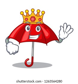 King red umbrella in shape cartoon funny