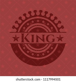 King retro red emblem