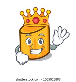 King rigatoni mascot cartoon style