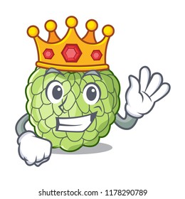 King ripe sugar apple fruit on mascot