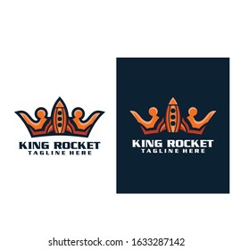 king rocket vector, template, illustration