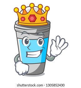 King roll on deodorant isolated with cartoon