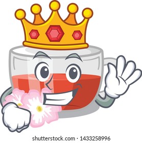 King rosehip tea in the character shape