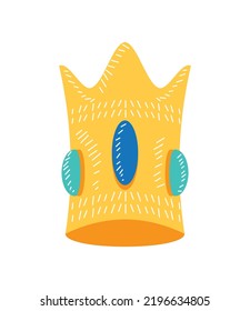 king royal gold crown icon isolated