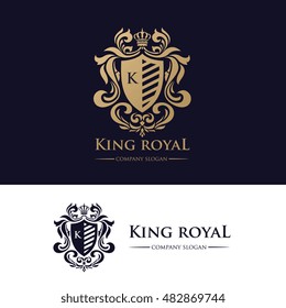 King Royal Logo, Luxury Brand Identity.