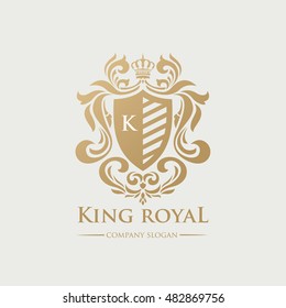 King Royal Logo, Luxury Brand Identity.