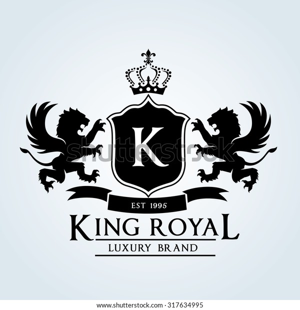 King Royal Luxury Brand Logo Template Stock Vector (Royalty Free) 317634995