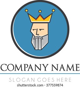 King royal luxury flat logo vector 