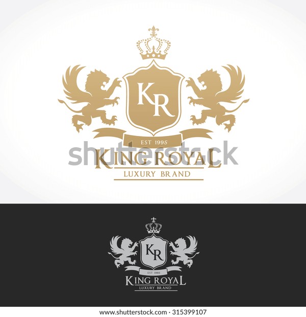 King Royal Luxury Vintage Crest Logo Stock Vector (Royalty Free) 315399107