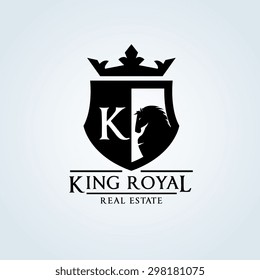 King Royal Real Estate Logo Template