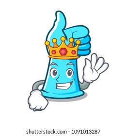 King rubber gloves mascot cartoon