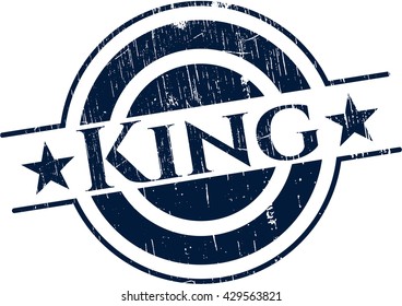 King rubber grunge texture stamp